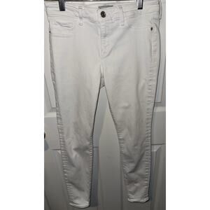 Abercrombie and Fitch Women’s White Super Skinny Ankle Jeans - 27/4